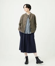 NGDAD02390 GIANNI LO GIUDICE(ジャンニ ロ ジュディチェ) [洗える]コットンタイプライターショートジャケット カーキ