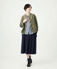 NGDAD02390 GIANNI LO GIUDICE(ジャンニ ロ ジュディチェ) [洗える]コットンタイプライターショートジャケット カーキ