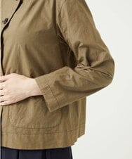 NGDAD02390 GIANNI LO GIUDICE(ジャンニ ロ ジュディチェ) [洗える]コットンタイプライターショートジャケット カーキ