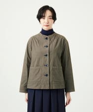 NGDAD02390 GIANNI LO GIUDICE(ジャンニ ロ ジュディチェ) [洗える]コットンタイプライターショートジャケット カーキ