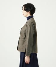 NGDAD02390 GIANNI LO GIUDICE(ジャンニ ロ ジュディチェ) [洗える]コットンタイプライターショートジャケット カーキ