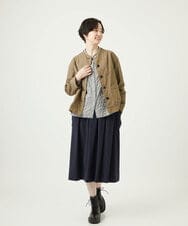 NGDAD02390 GIANNI LO GIUDICE(ジャンニ ロ ジュディチェ) [洗える]コットンタイプライターショートジャケット カーキ