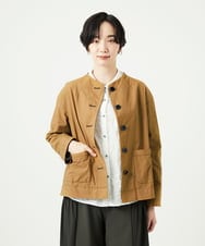 NGDAD02390 GIANNI LO GIUDICE(ジャンニ ロ ジュディチェ) [洗える]コットンタイプライターショートジャケット ベージュ