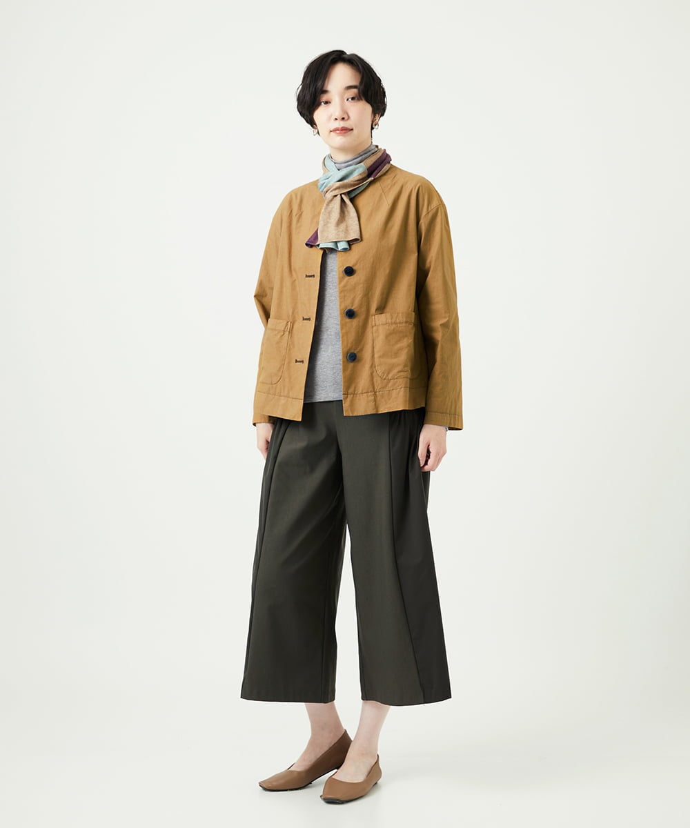 NGDAD02390 GIANNI LO GIUDICE(ジャンニ ロ ジュディチェ) [洗える]コットンタイプライターショートジャケット ベージュ