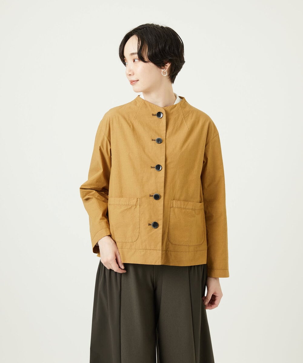 NGDAD02390 GIANNI LO GIUDICE(ジャンニ ロ ジュディチェ) [洗える]コットンタイプライターショートジャケット ベージュ