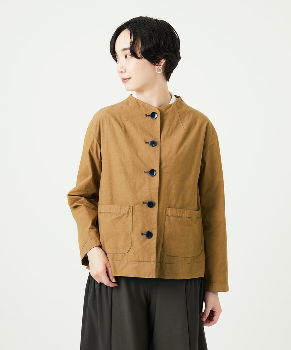 NGDAD02390 GIANNI LO GIUDICE(ジャンニ ロ ジュディチェ) [洗える]コットンタイプライターショートジャケット ベージュ