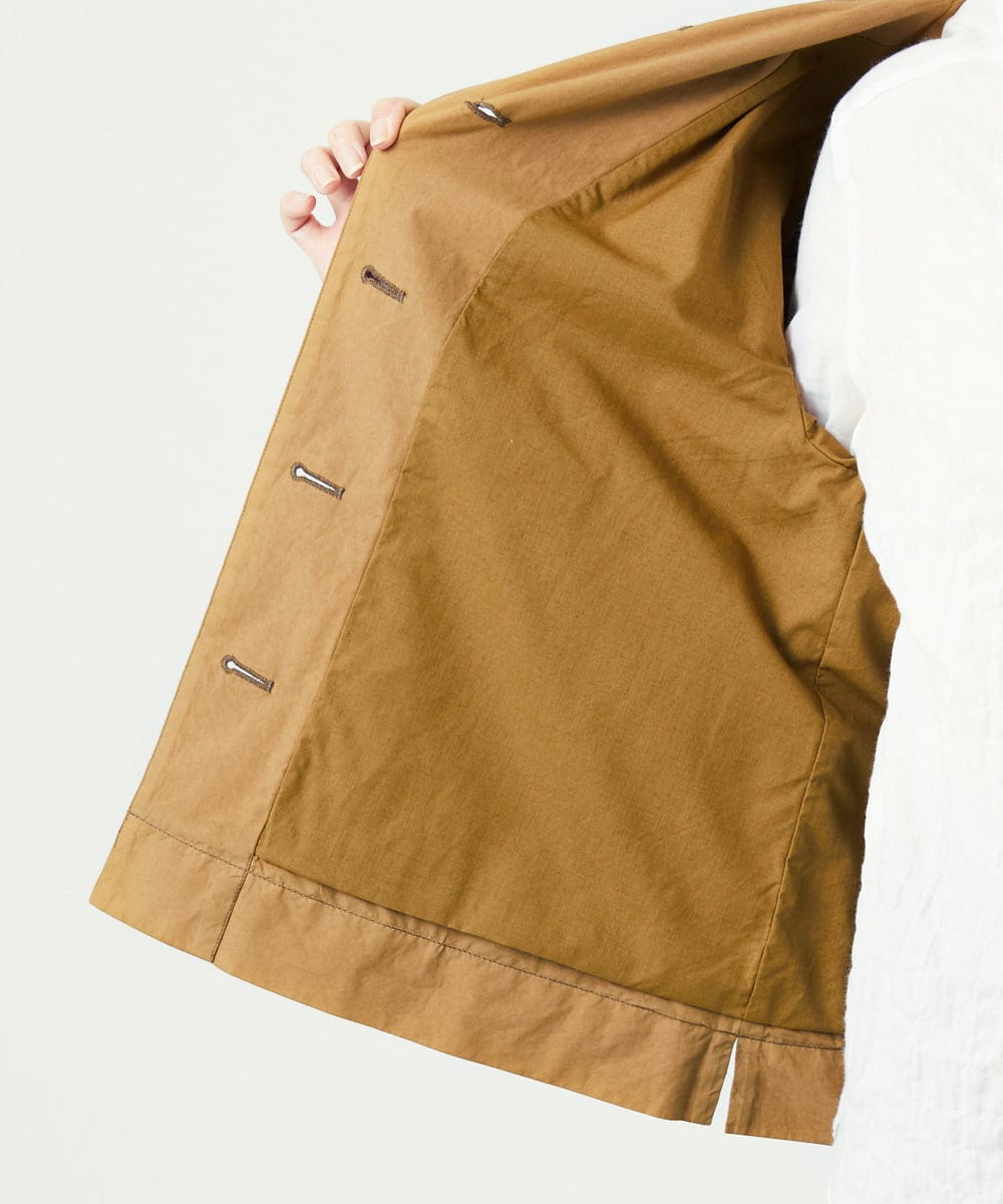 NGDAD02390 GIANNI LO GIUDICE(ジャンニ ロ ジュディチェ) [洗える]コットンタイプライターショートジャケット ベージュ