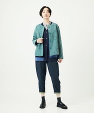 NGDAE20450 GIANNI LO GIUDICE(ジャンニ ロ ジュディチェ) ドットキルトノーカラージャケット ライトグリーン