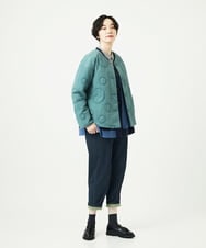 NGDAE20450 GIANNI LO GIUDICE(ジャンニ ロ ジュディチェ) ドットキルトノーカラージャケット ライトグリーン