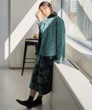 NGDAE20450 GIANNI LO GIUDICE(ジャンニ ロ ジュディチェ) ドットキルトノーカラージャケット ライトグリーン