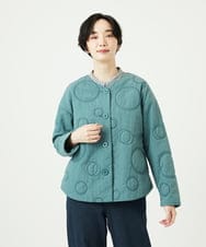 NGDAE20450 GIANNI LO GIUDICE(ジャンニ ロ ジュディチェ) ドットキルトノーカラージャケット ライトグリーン