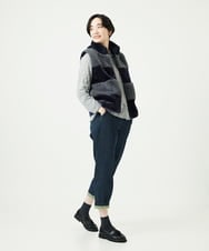 NGDAE21390 GIANNI LO GIUDICE(ジャンニ ロ ジュディチェ) ボアタフタキルトベスト ネイビー