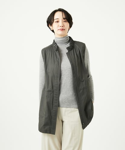 NGDAF01360 GIANNI LO GIUDICE [洗える]マイクロストライプストレッチロングベスト
