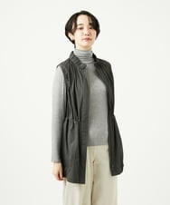 NGDAF01360 GIANNI LO GIUDICE(ジャンニ ロ ジュディチェ) [洗える]マイクロストライプストレッチロングベスト カーキ