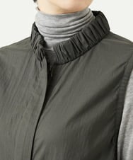 NGDAF01360 GIANNI LO GIUDICE(ジャンニ ロ ジュディチェ) [洗える]マイクロストライプストレッチロングベスト カーキ