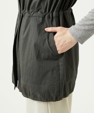 NGDAF01360 GIANNI LO GIUDICE(ジャンニ ロ ジュディチェ) [洗える]マイクロストライプストレッチロングベスト カーキ