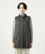 NGDAF01360 GIANNI LO GIUDICE(ジャンニ ロ ジュディチェ) [洗える]マイクロストライプストレッチロングベスト カーキ