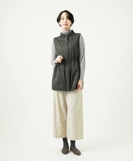 NGDAF01360 GIANNI LO GIUDICE(ジャンニ ロ ジュディチェ) [洗える]マイクロストライプストレッチロングベスト カーキ