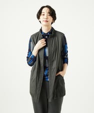 NGDAF01360 GIANNI LO GIUDICE(ジャンニ ロ ジュディチェ) [洗える]マイクロストライプストレッチロングベスト カーキ