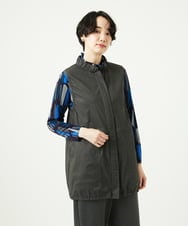 NGDAF01360 GIANNI LO GIUDICE(ジャンニ ロ ジュディチェ) [洗える]マイクロストライプストレッチロングベスト カーキ