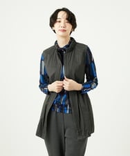 NGDAF01360 GIANNI LO GIUDICE(ジャンニ ロ ジュディチェ) [洗える]マイクロストライプストレッチロングベスト カーキ
