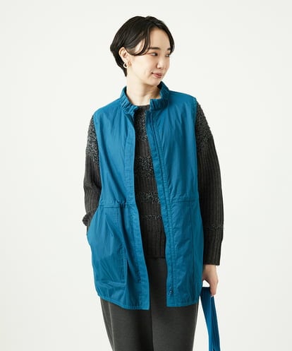 NGDAF01360 GIANNI LO GIUDICE [洗える]マイクロストライプストレッチロングベスト