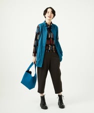 NGDAF01360 GIANNI LO GIUDICE(ジャンニ ロ ジュディチェ) [洗える]マイクロストライプストレッチロングベスト ブルー