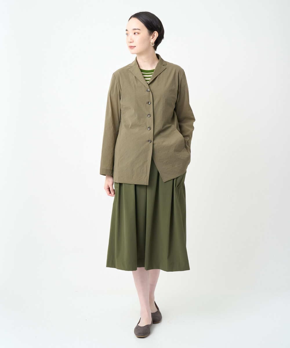 NGDAF57450 GIANNI LO GIUDICE(ジャンニ ロ ジュディチェ) [洗える・日本製]クレイペーパーナイロンライトジャケット カーキ