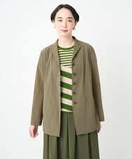 NGDAF57450 GIANNI LO GIUDICE(ジャンニ ロ ジュディチェ) [洗える・日本製]クレイペーパーナイロンライトジャケット カーキ