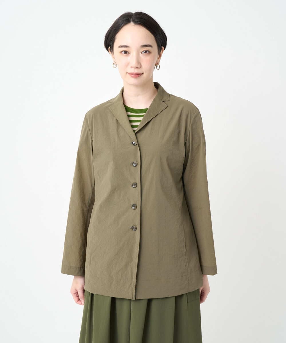 NGDAF57450 GIANNI LO GIUDICE(ジャンニ ロ ジュディチェ) [洗える・日本製]クレイペーパーナイロンライトジャケット カーキ
