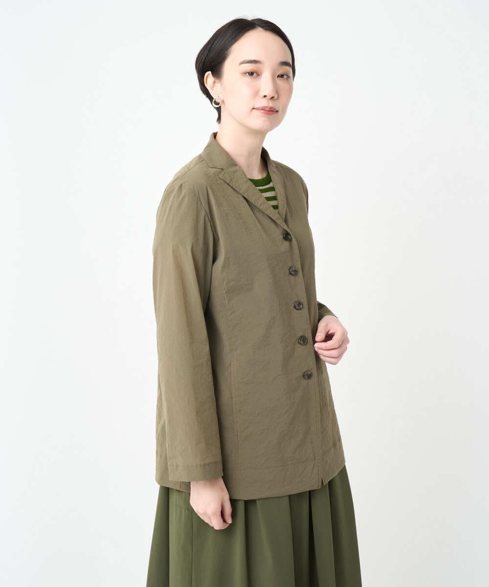 NGDAF57450 GIANNI LO GIUDICE(ジャンニ ロ ジュディチェ) [洗える・日本製]クレイペーパーナイロンライトジャケット カーキ