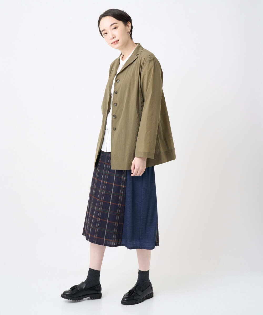NGDAF57450 GIANNI LO GIUDICE(ジャンニ ロ ジュディチェ) [洗える・日本製]クレイペーパーナイロンライトジャケット カーキ