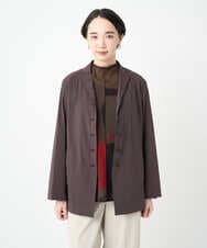 NGDAF57450 GIANNI LO GIUDICE(ジャンニ ロ ジュディチェ) [洗える・日本製]クレイペーパーナイロンライトジャケット ブラウン