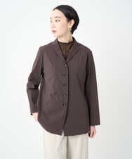 NGDAF57450 GIANNI LO GIUDICE(ジャンニ ロ ジュディチェ) [洗える・日本製]クレイペーパーナイロンライトジャケット ブラウン