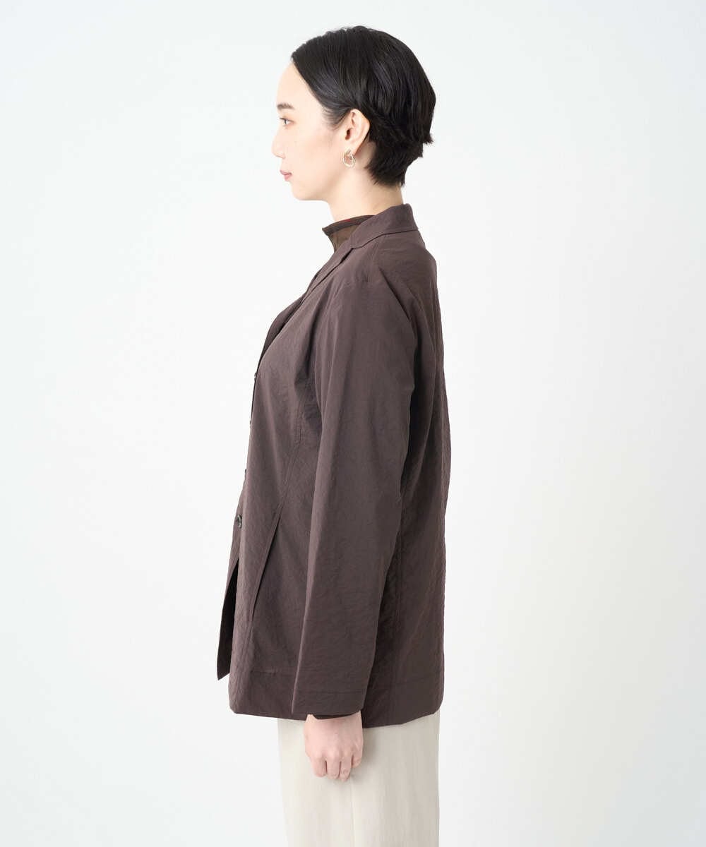 NGDAF57450 GIANNI LO GIUDICE(ジャンニ ロ ジュディチェ) [洗える・日本製]クレイペーパーナイロンライトジャケット ブラウン
