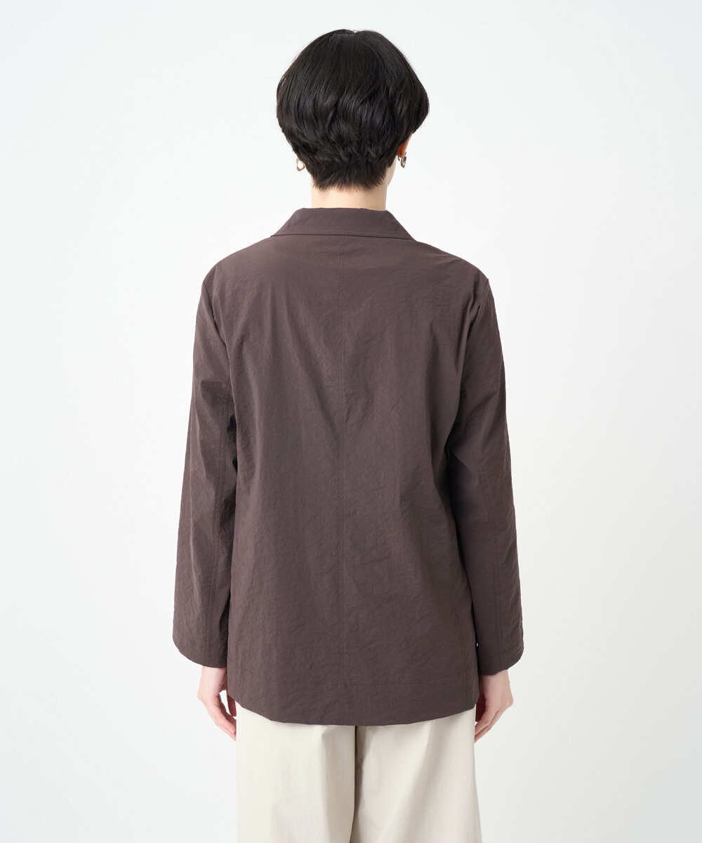 NGDAF57450 GIANNI LO GIUDICE(ジャンニ ロ ジュディチェ) [洗える・日本製]クレイペーパーナイロンライトジャケット ブラウン