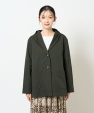 NGDAG20390 GIANNI LO GIUDICE(ジャンニ ロ ジュディチェ) [洗える]ハイマルチタフタショートコート カーキ