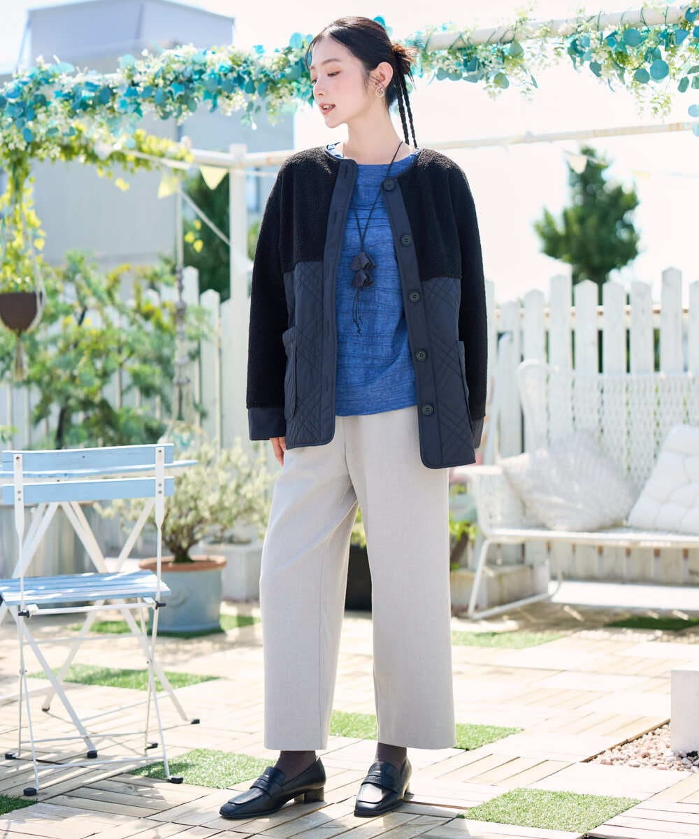 NGDAH39360 GIANNI LO GIUDICE(ジャンニ ロ ジュディチェ) ボアタフタキルトブルゾン モカブラウン