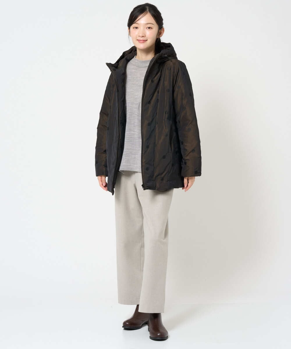 NGDAH45590 GIANNI LO GIUDICE(ジャンニ ロ ジュディチェ) ドットタフタメモリーダウンコート ブラウン