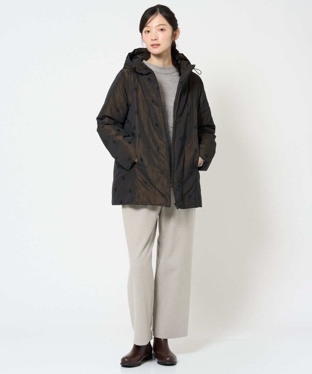 NGDAH45590 GIANNI LO GIUDICE(ジャンニ ロ ジュディチェ) ドットタフタメモリーダウンコート ブラウン