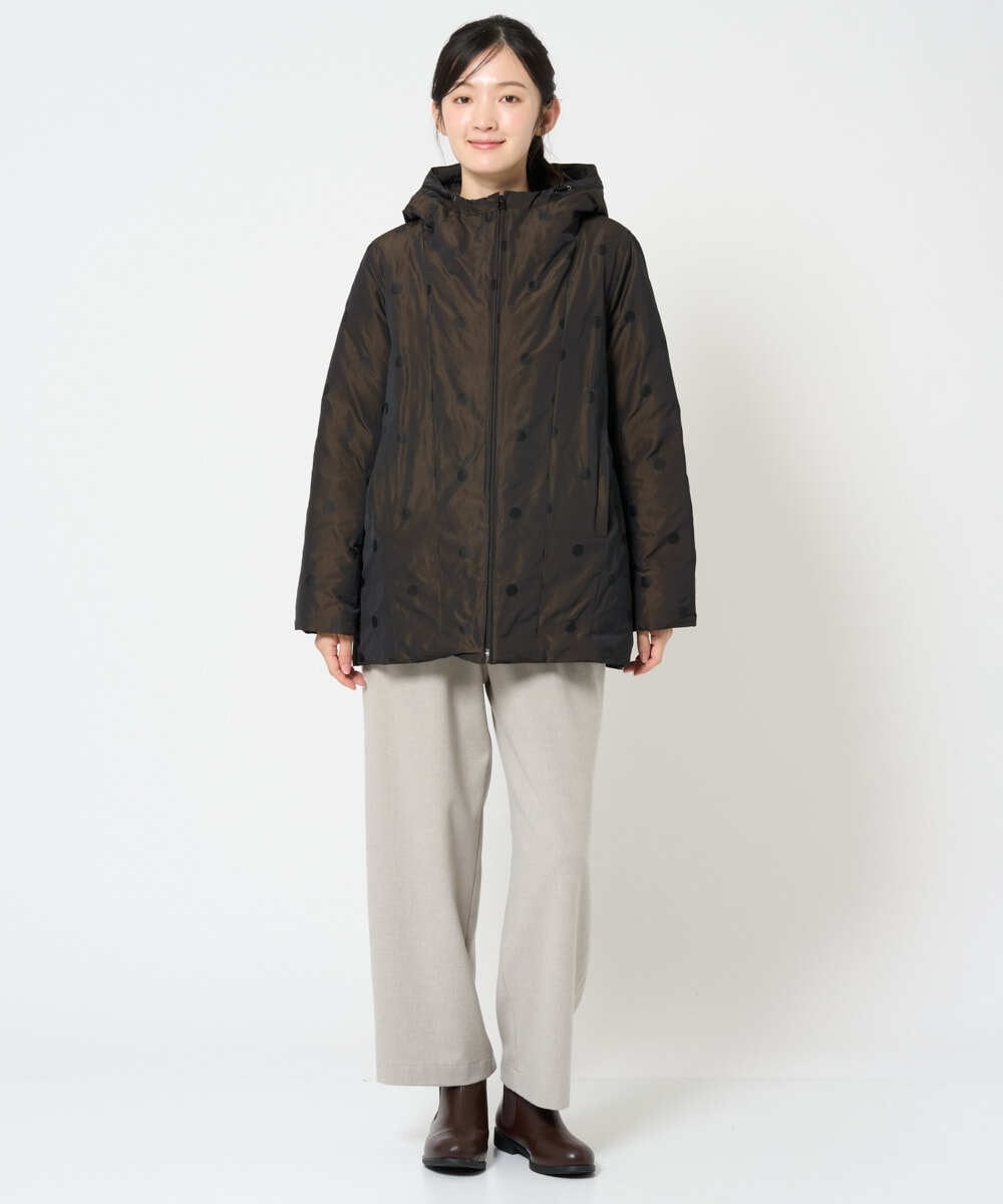NGDAH45590 GIANNI LO GIUDICE(ジャンニ ロ ジュディチェ) ドットタフタメモリーダウンコート ブラウン