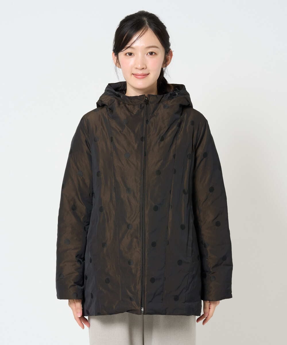 NGDAH45590 GIANNI LO GIUDICE(ジャンニ ロ ジュディチェ) ドットタフタメモリーダウンコート ブラウン