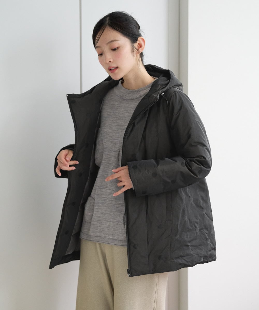 NGDAH45590 GIANNI LO GIUDICE(ジャンニ ロ ジュディチェ) ドットタフタメモリーダウンコート ブラック
