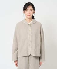 NGDAH46390 GIANNI LO GIUDICE(ジャンニ ロ ジュディチェ) ウールリファインガーゼジャケット ベージュ