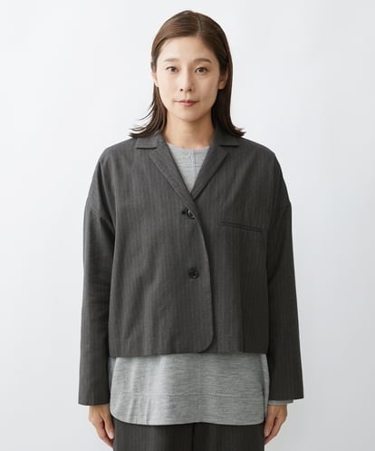NGDAW01360 GIANNI LO GIUDICE 先染めストライプテーラードジャケット