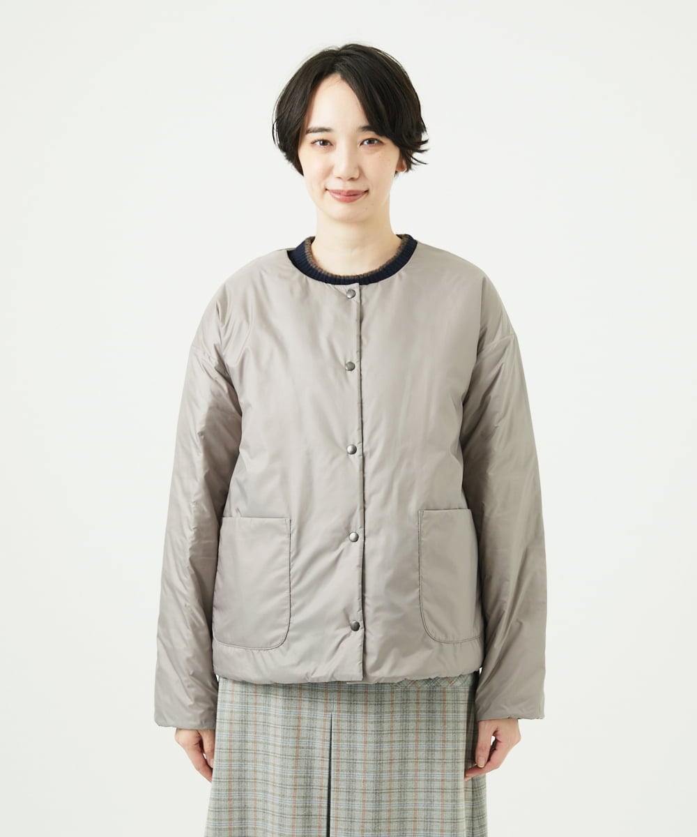 NGDCE51490 GIANNI LO GIUDICE(ジャンニ ロ ジュディチェ) ソフトタフタリバーシブルダウン　 ネイビー