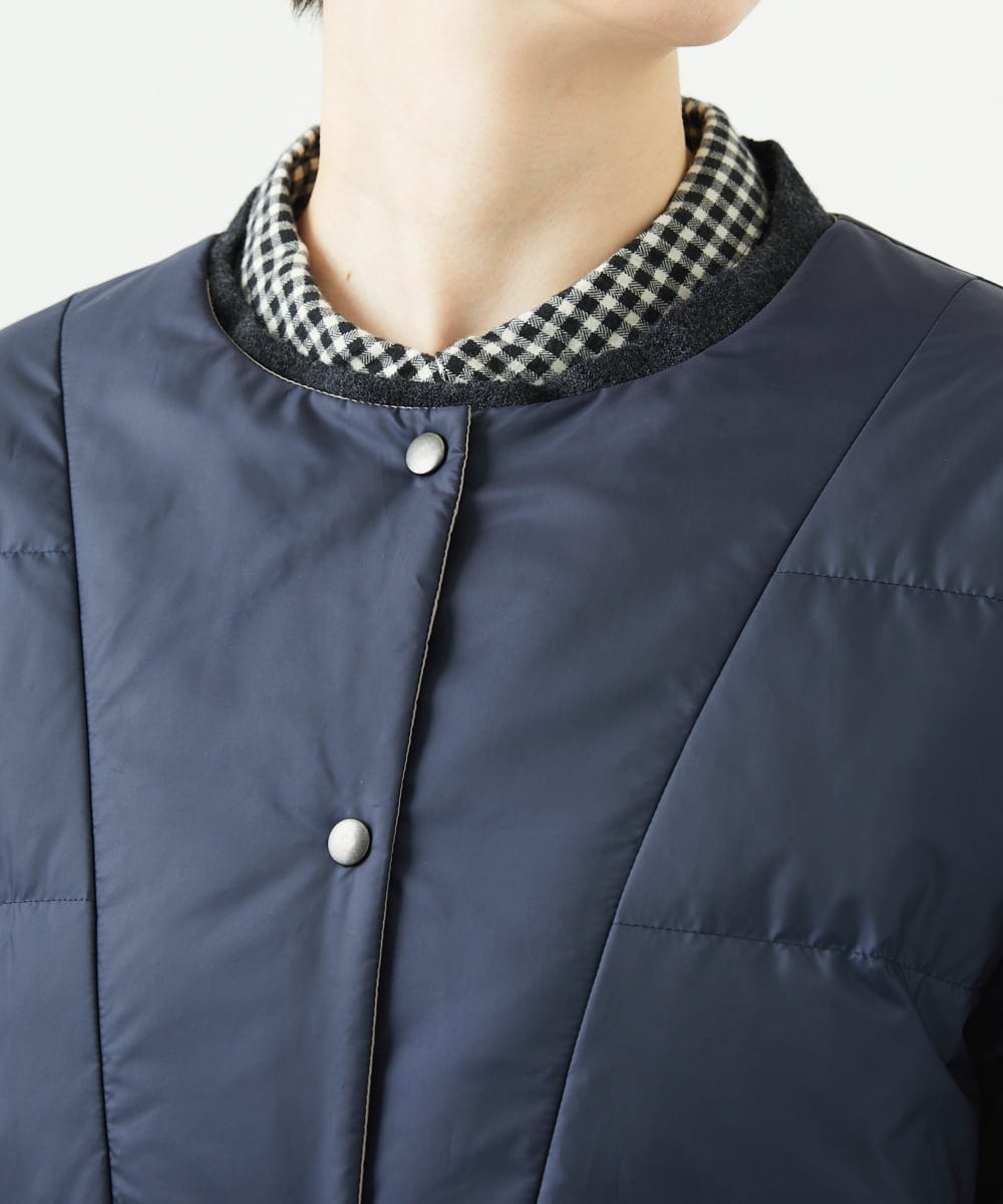 NGDCE51490 GIANNI LO GIUDICE(ジャンニ ロ ジュディチェ) ソフトタフタリバーシブルダウン　 ネイビー