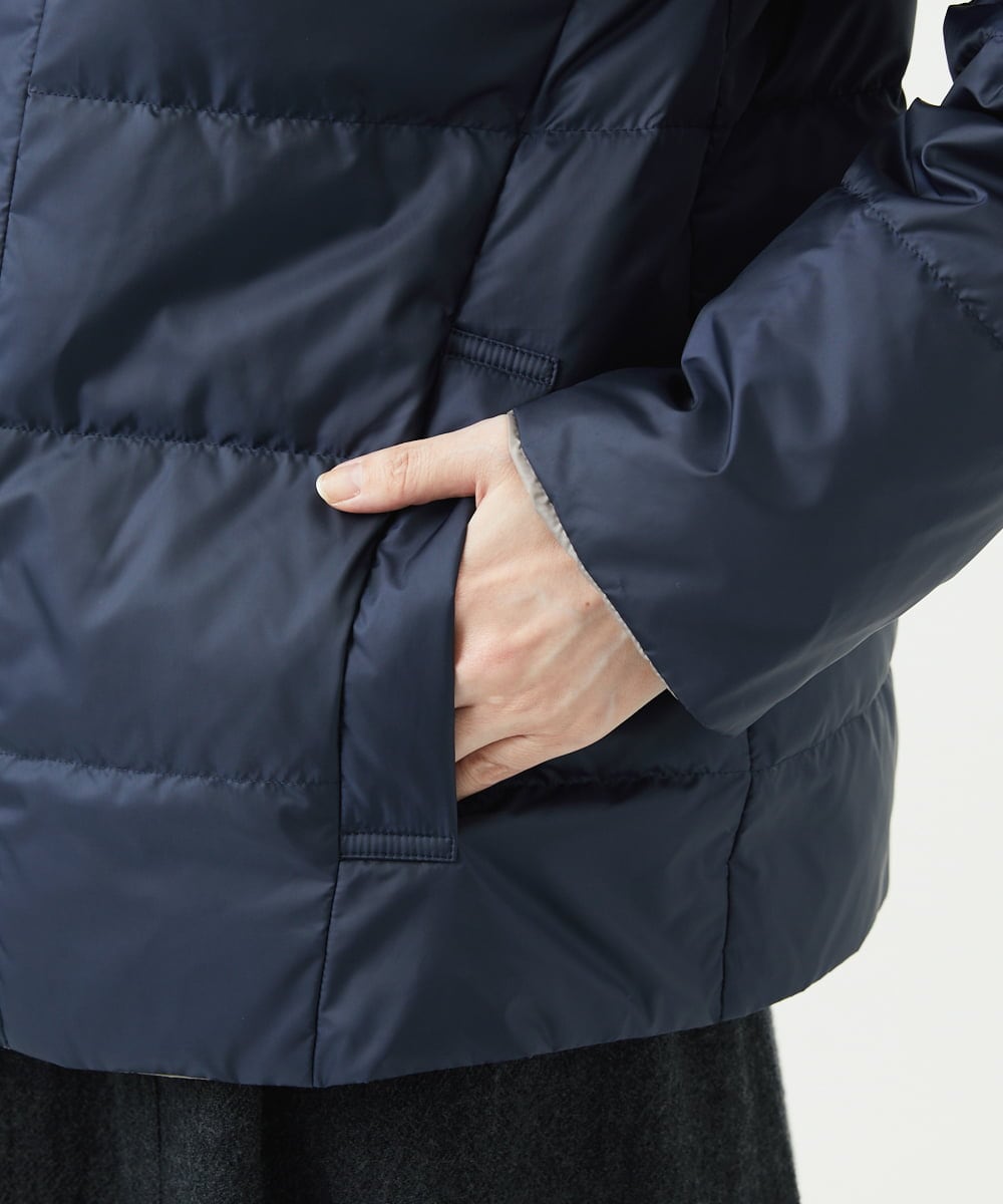 NGDCE51490 GIANNI LO GIUDICE(ジャンニ ロ ジュディチェ) ソフトタフタリバーシブルダウン　 ネイビー