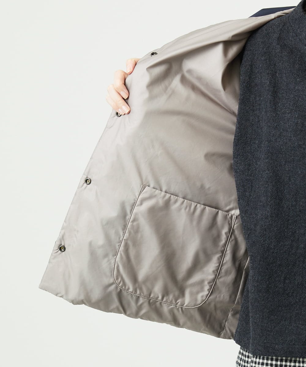 NGDCE51490 GIANNI LO GIUDICE(ジャンニ ロ ジュディチェ) ソフトタフタリバーシブルダウン　 ネイビー