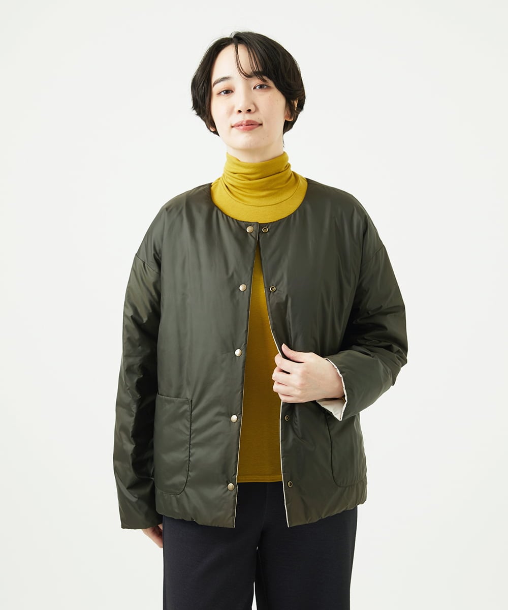 NGDCE51490 GIANNI LO GIUDICE(ジャンニ ロ ジュディチェ) ソフトタフタリバーシブルダウン　 ベージュ